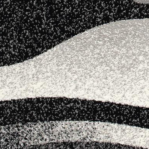 2' X 4' Gray Abstract Dhurrie Area Rug